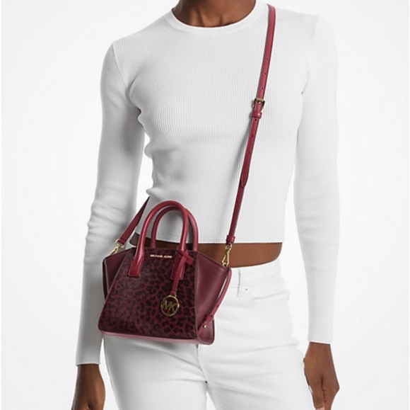 Michael Kors X-Small Oxblood Avril Satchel - Picture 3 of 4